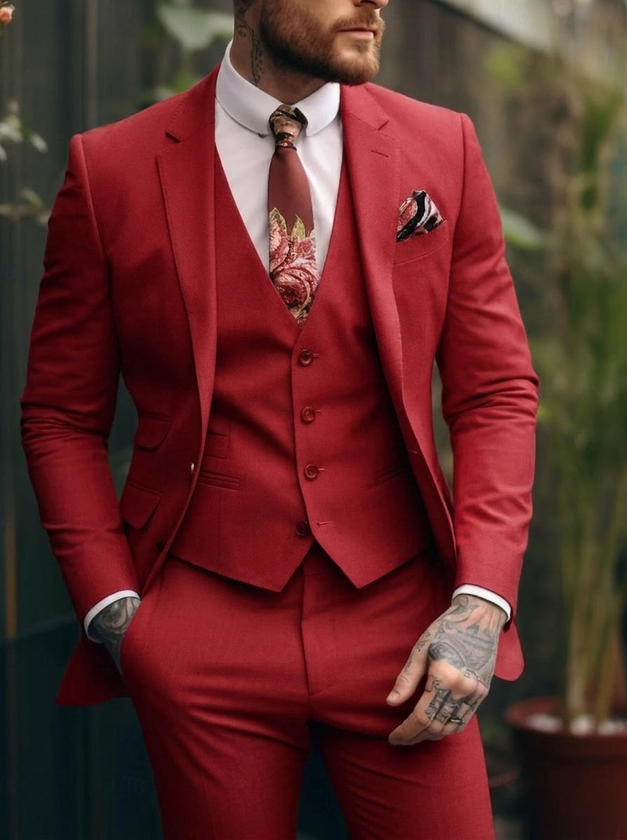 Tommy | Casual Single Breasted One-Button 3 Pieces Suit