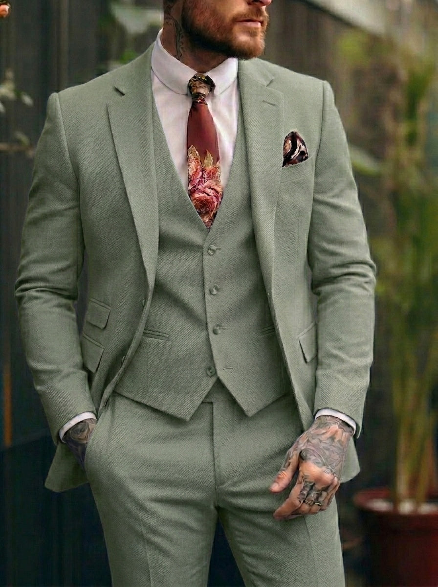 Tommy | Casual Single Breasted One-Button 3 Pieces Suit