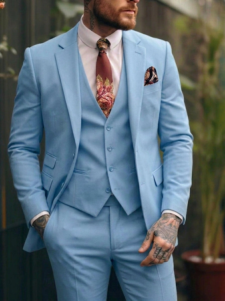 Tommy | Casual Single Breasted One-Button 3 Pieces Suit