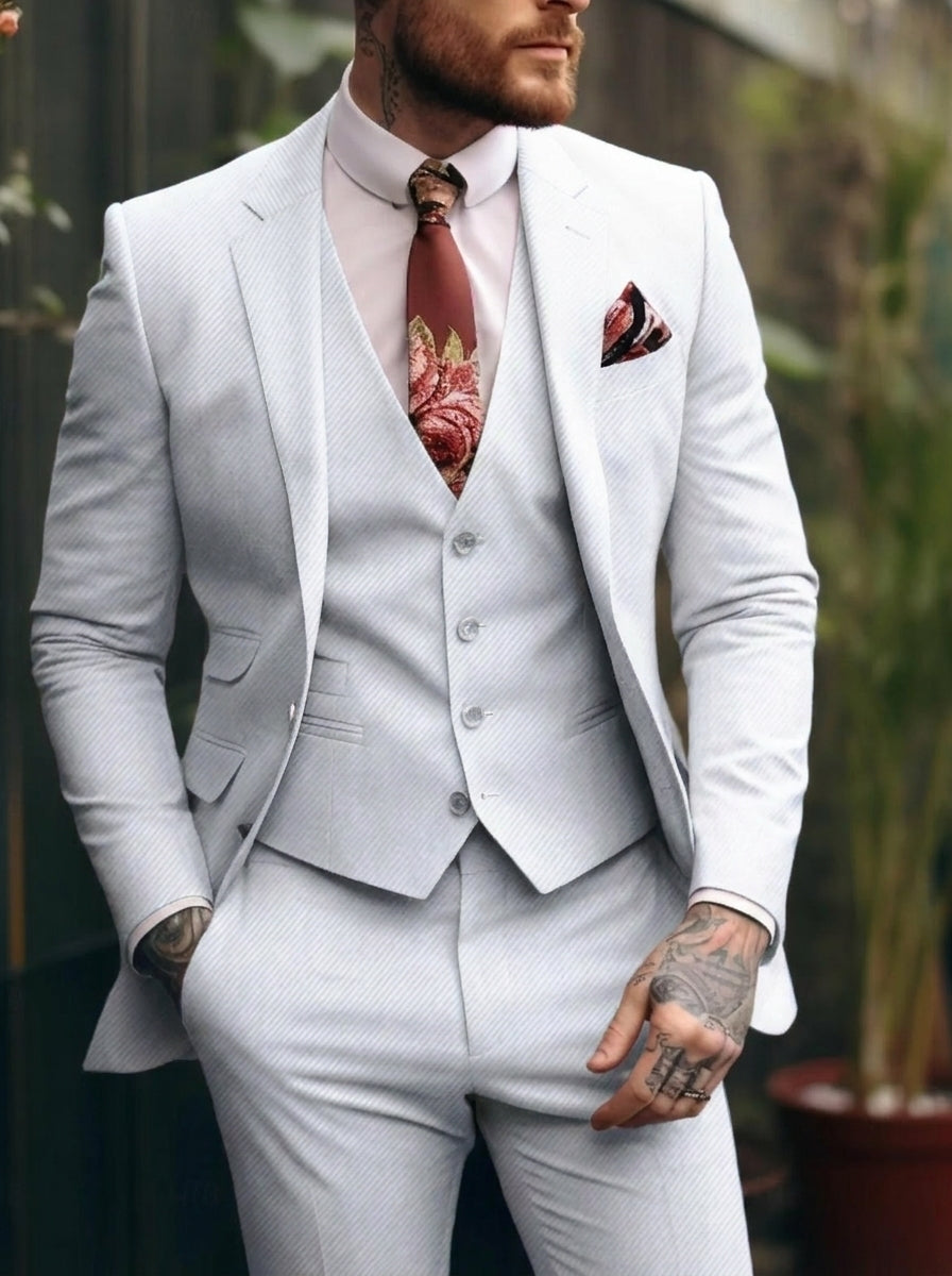 Tommy | Casual Single Breasted One-Button 3 Pieces Suit