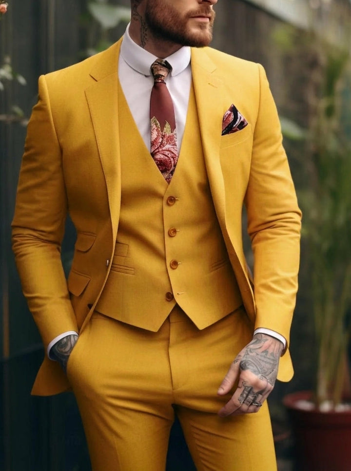 Tommy | Casual Single Breasted One-Button 3 Pieces Suit