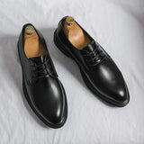 Percival | Polished Lace-Up Derby Shoes