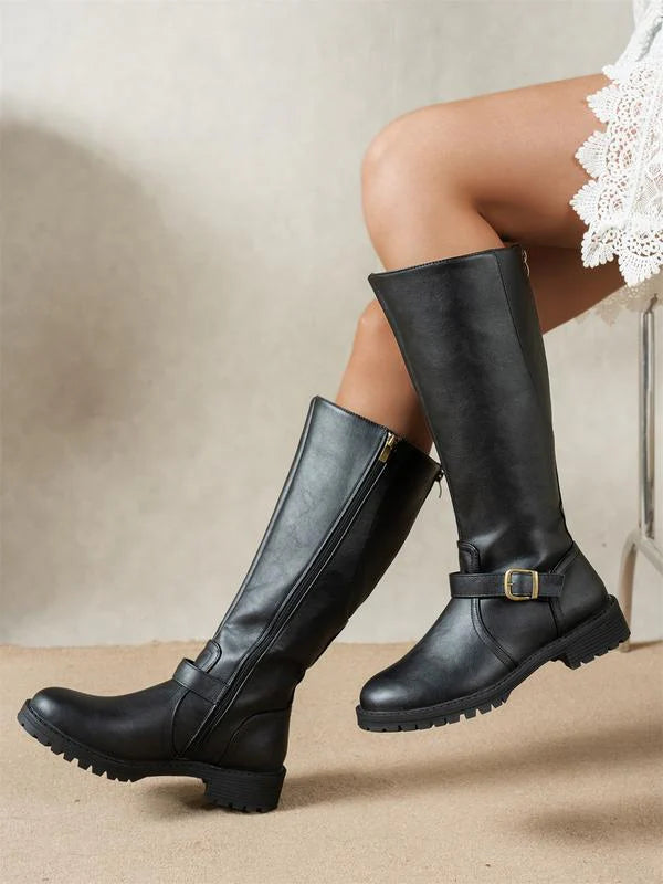 Aimee | Stylish Retro Buckle Boots
