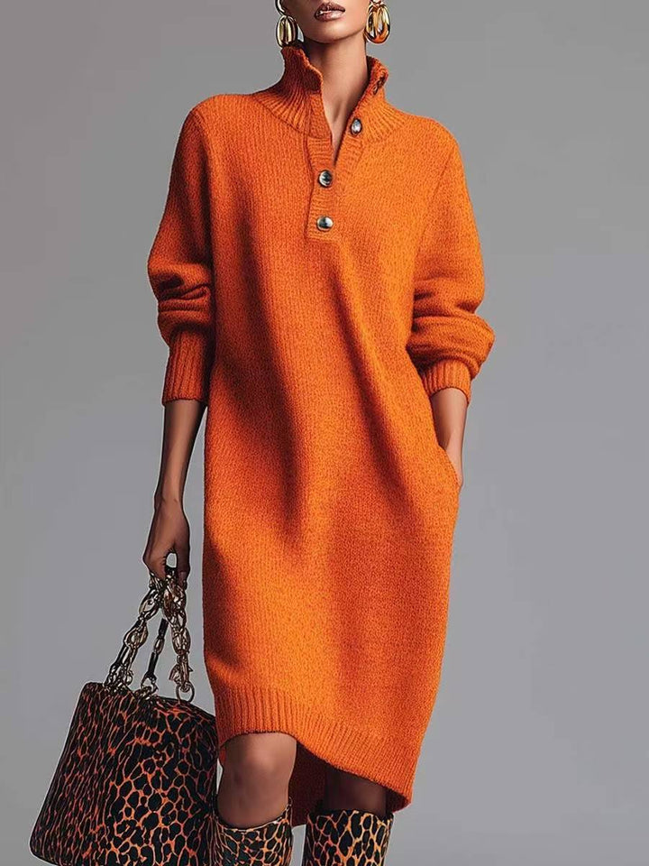 Antoinette | Elegant Button-Up Collared Dress
