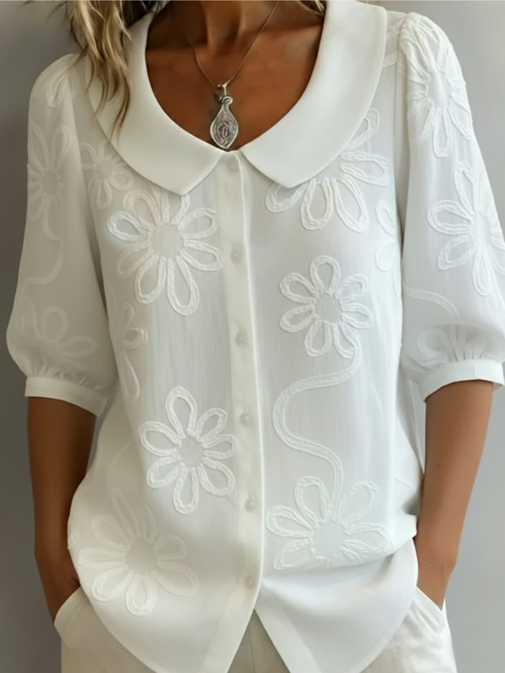 Verity | Stylish Embroidered Floral Blouse