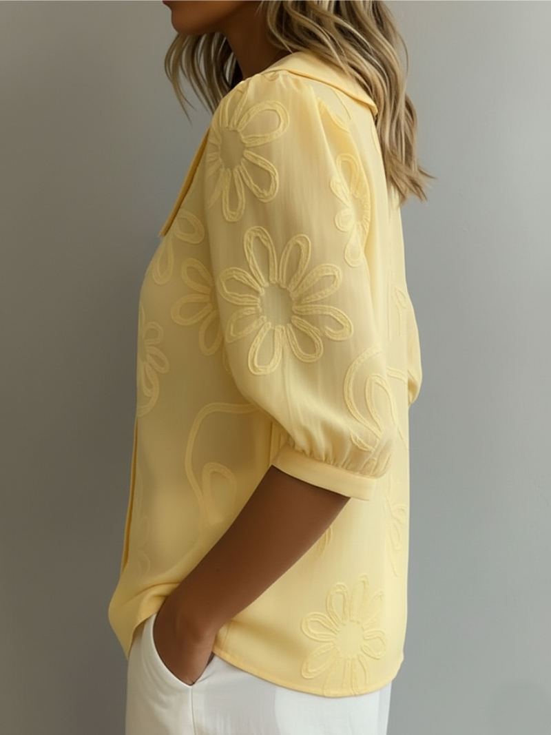 Verity | Stylish Embroidered Floral Blouse