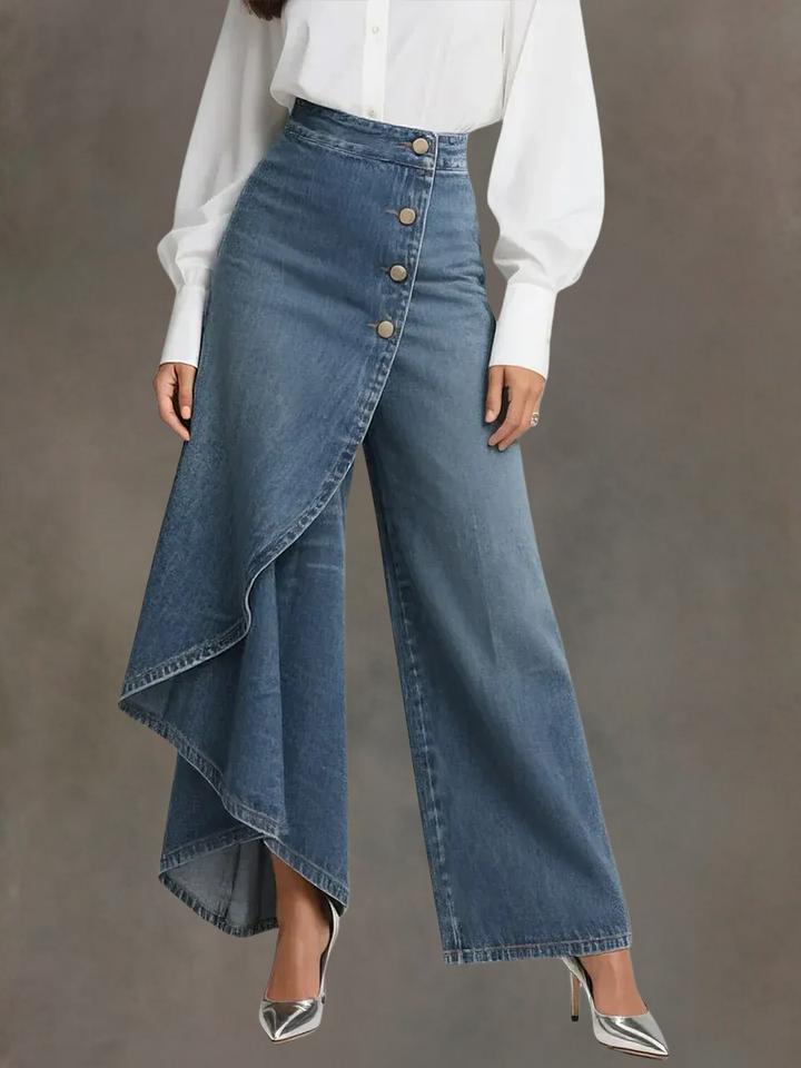 Morgan | Elegant High Waisted Wide-leg Pants