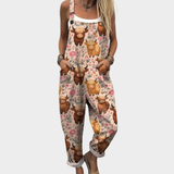 Jazmin | Comfortable Cow Printed Jumpsuit