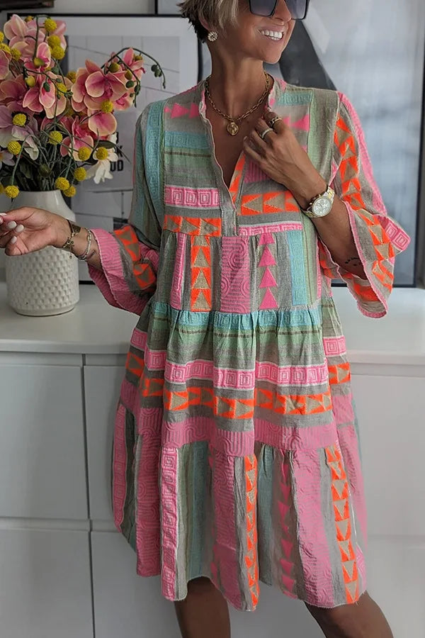 Livia | Elegant Boho Wide Sleeve Dress