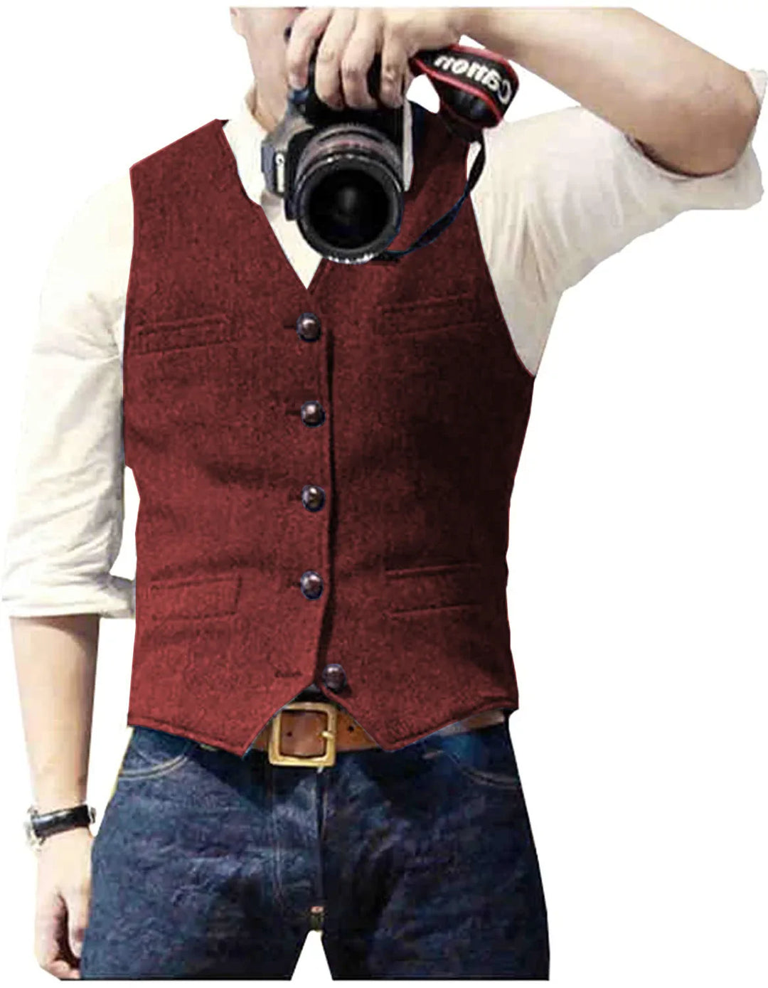 Arthur | Classic Herringbone Tweed Waistcoat