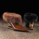Alvina | Stylish Whisper Furry Heels