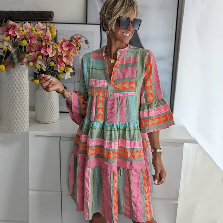 Livia | Elegant Boho Wide Sleeve Dress