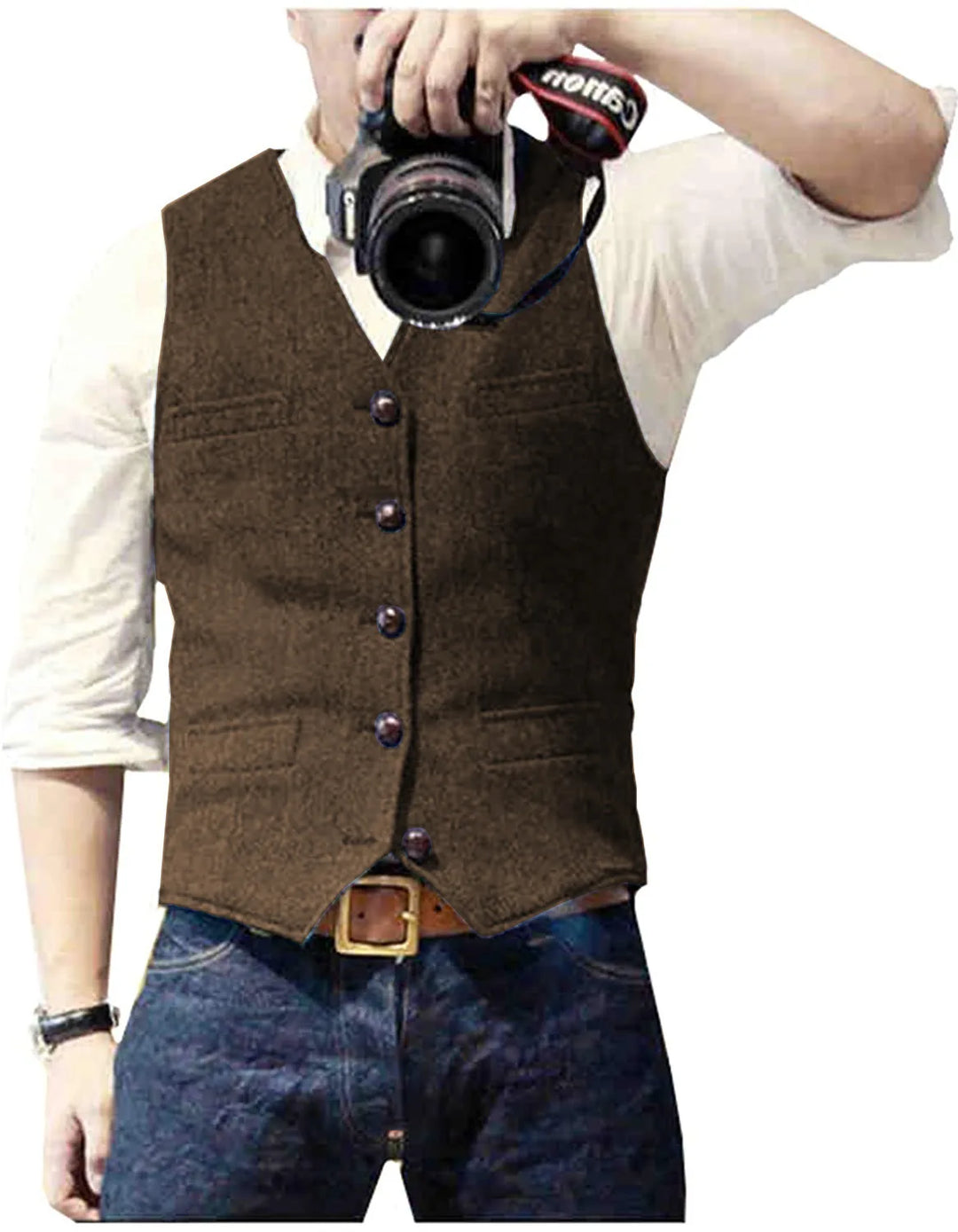 Arthur | Classic Herringbone Tweed Waistcoat