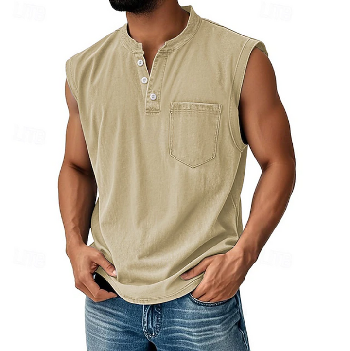 Desmond | Casual Sleeveless Vintage Style Shirt