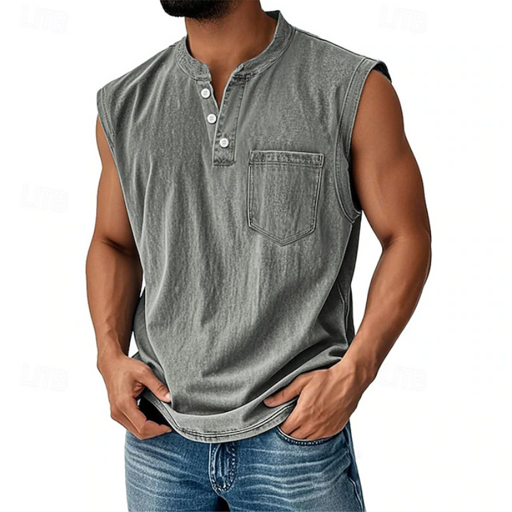 Desmond | Casual Sleeveless Vintage Style Shirt