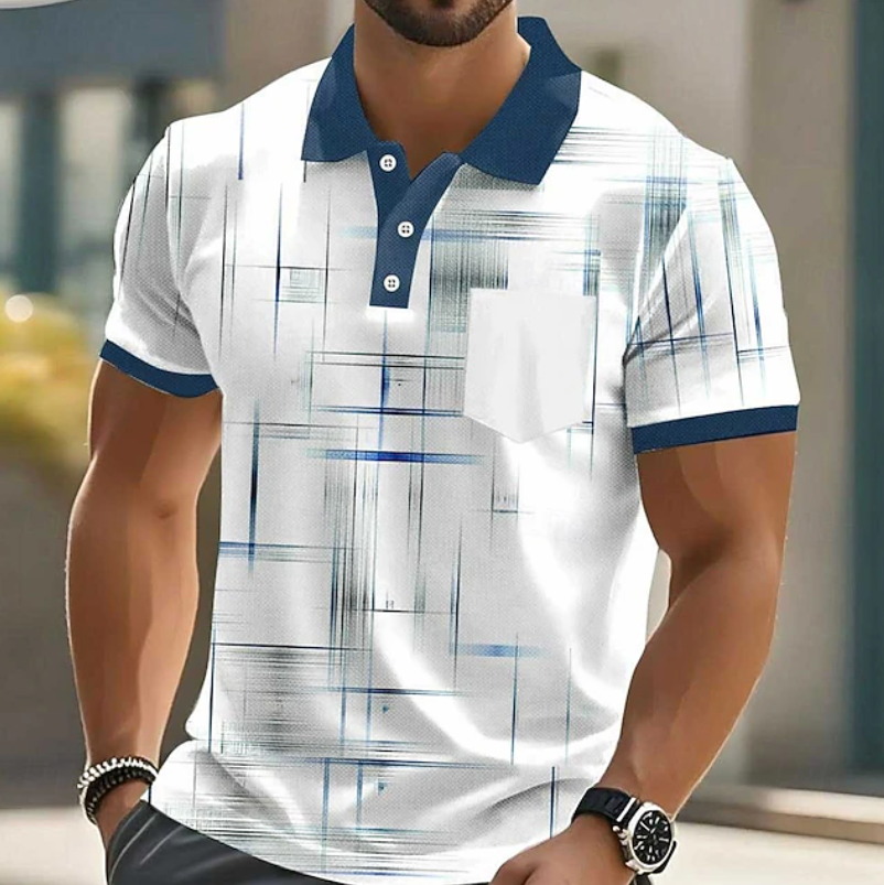 Elliot | Classic Button Up Geometric Shirt