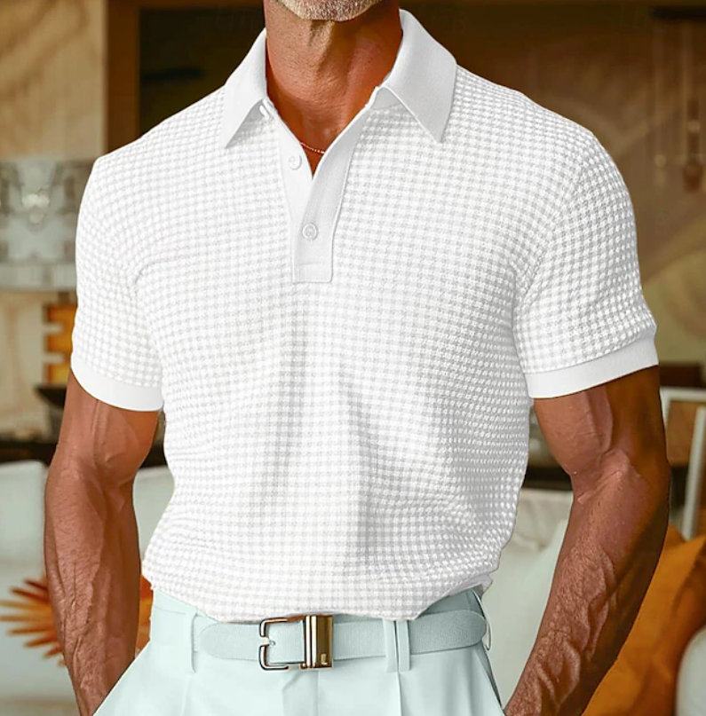 Hugo | Casual Textured Waffle Collar Shirt