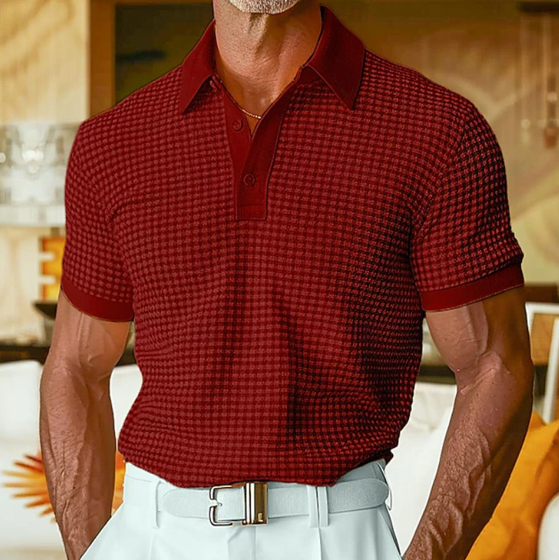 Hugo | Casual Textured Waffle Collar Shirt