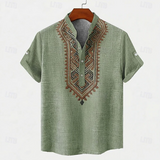 Mateo | Casual Embroidered Boho Shirt