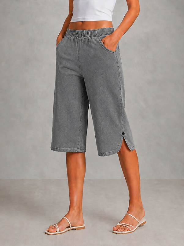 Lisanne | Capri Stretchable Wide Leg Pants