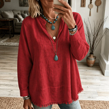 Olivia | Relaxed V-Neck Tunic Blouse