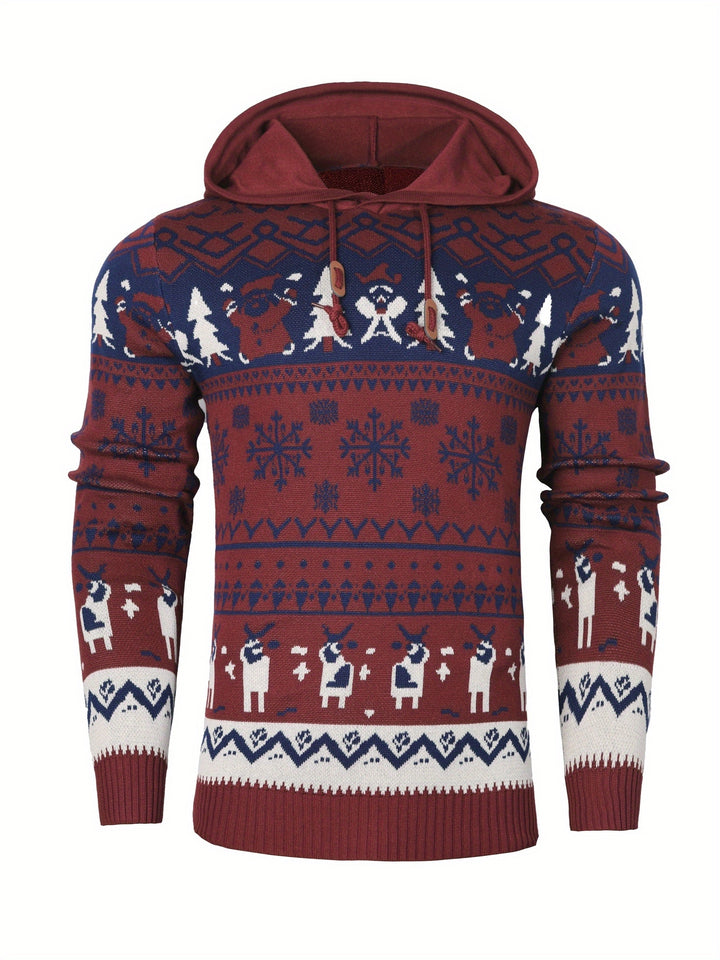 Nicholas | Christmas Reindeer Hooded Jumper