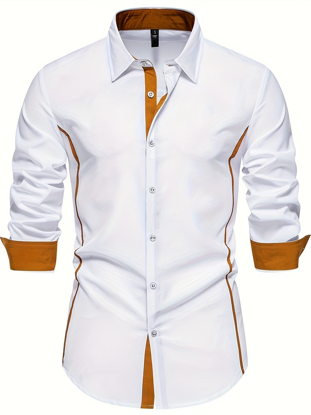 Dorian | Contrast-Trim Long Sleeve Shirt