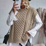 Colette | Cable-Knit Sleeveless Vest