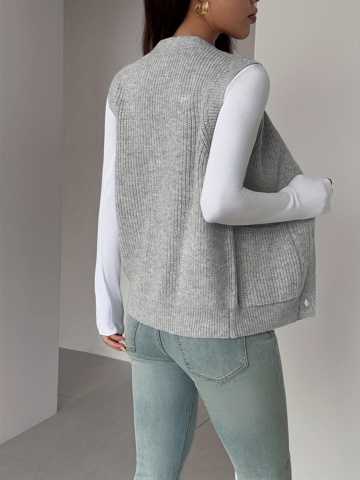 Miranda | Button-Front Knit Vest