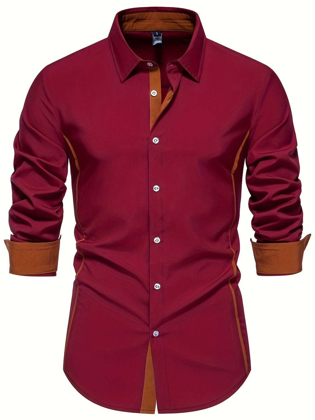Dorian | Contrast-Trim Long Sleeve Shirt