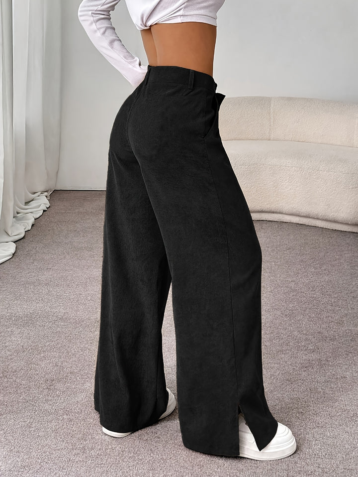 Celia | High-Waisted Straight-Leg Trousers
