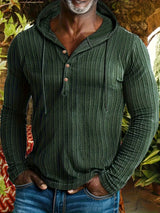 Rafferty | Textured Hooded Henley Shirt