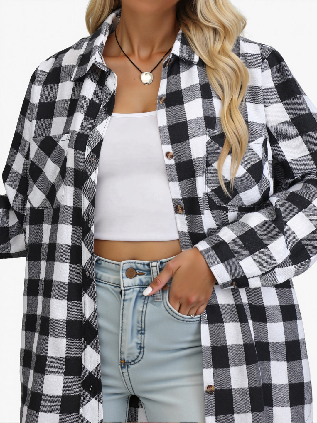 Everly | Checked Button-Up Shirt