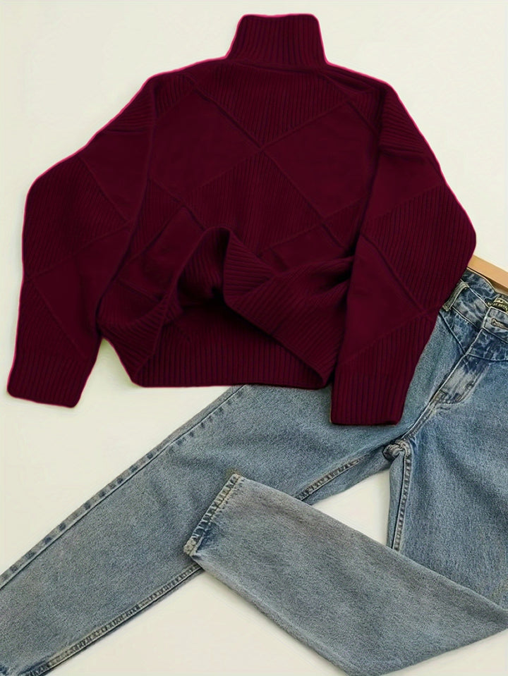 Freya | Textured Turtleneck Sweater