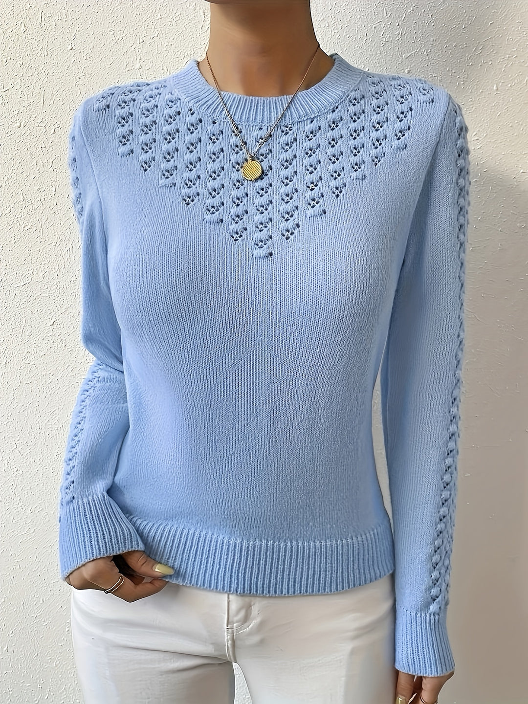 Lorena | Pointelle Knit Sweater