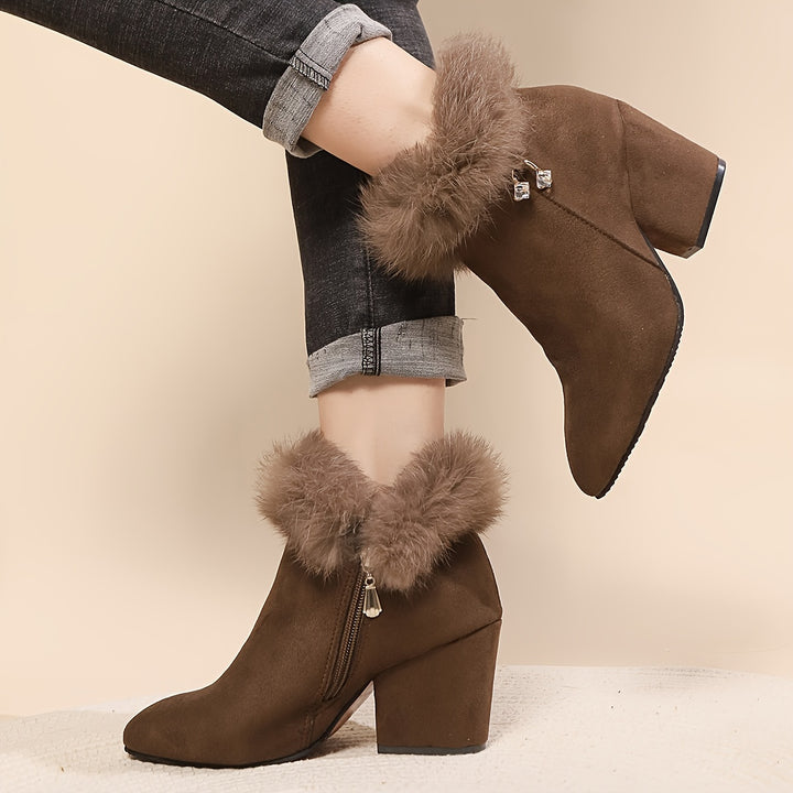 Fleur | Elegant Block-Heel Ankle Boots