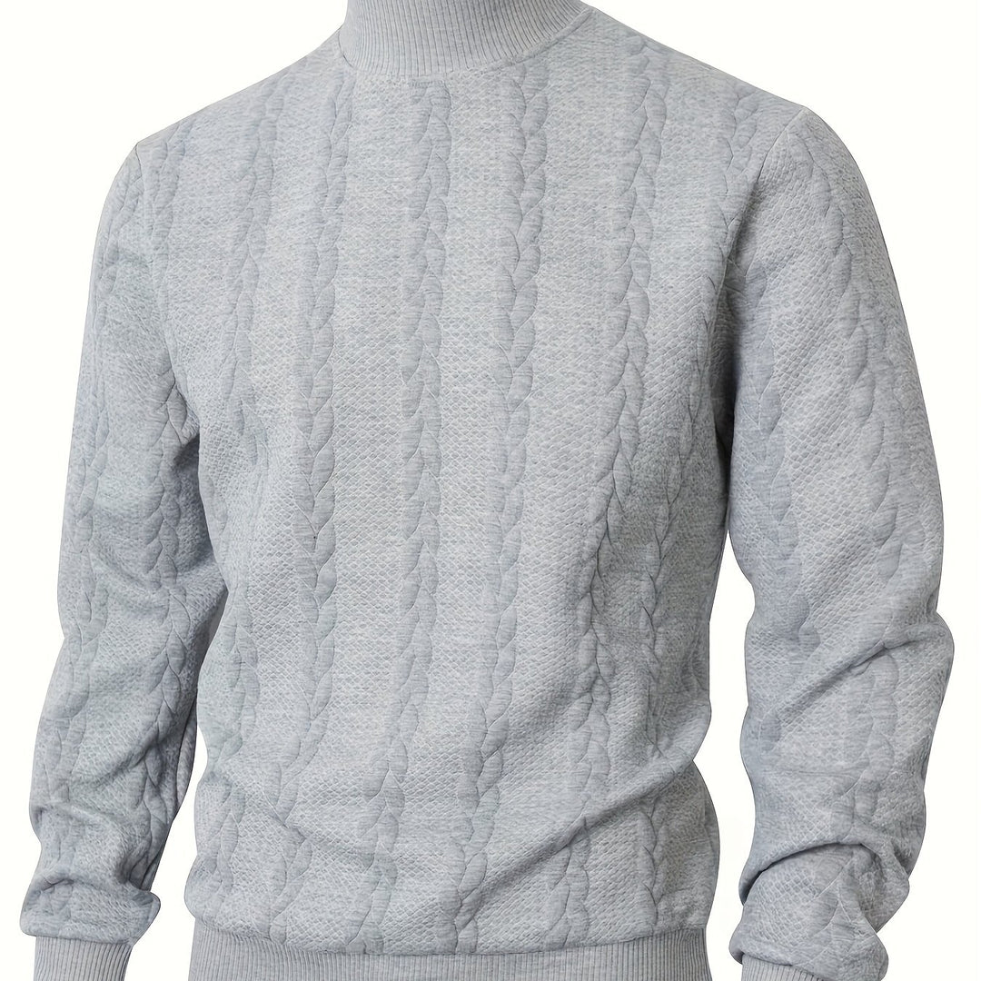 Brennan | Textured High-Neck Sweatshirt