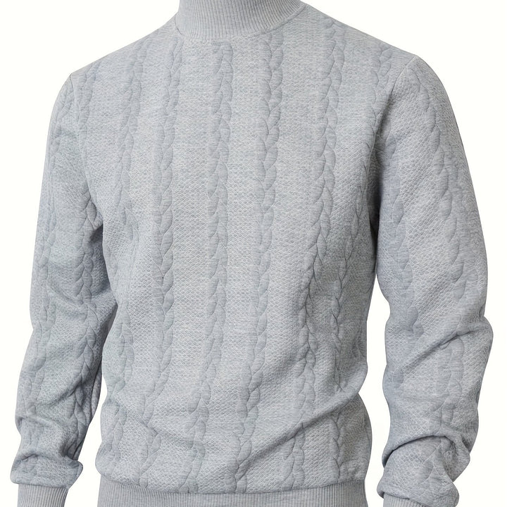 Brennan | Textured High-Neck Sweatshirt