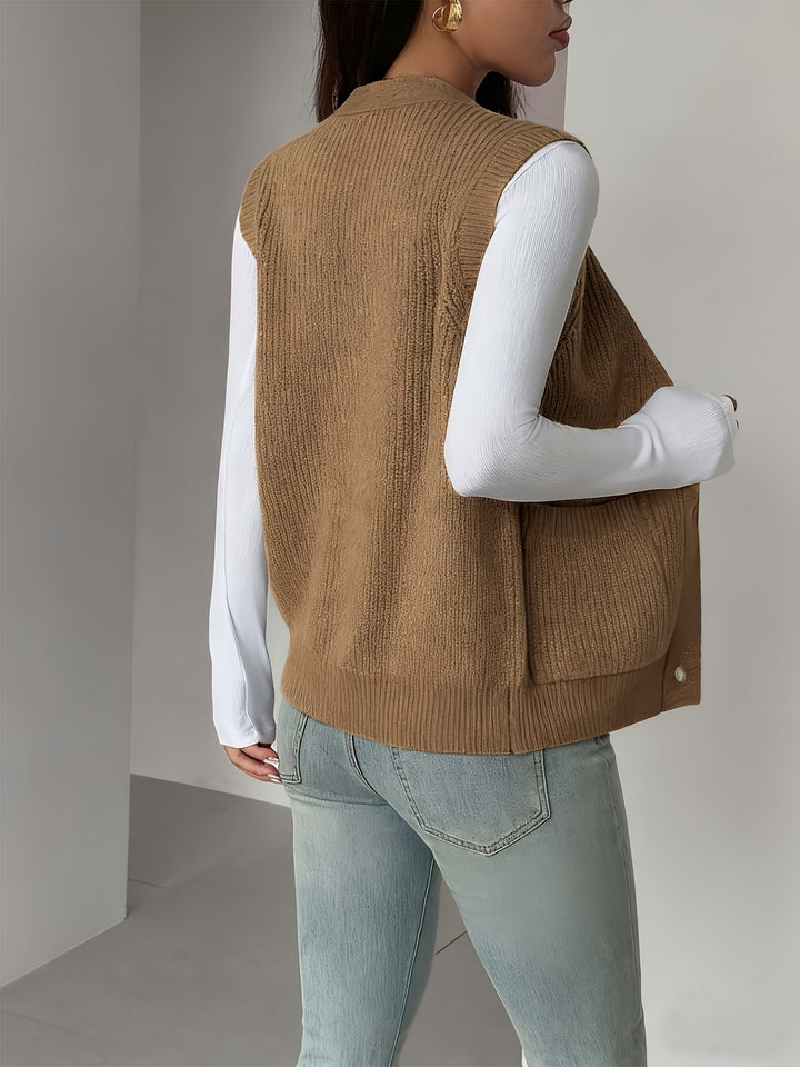 Miranda | Button-Front Knit Vest