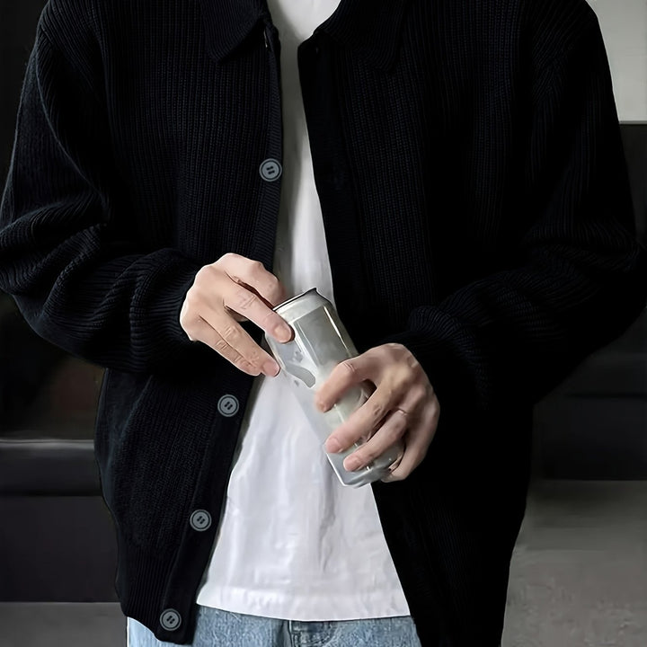 Wesley | Ribbed Collared Cardigan