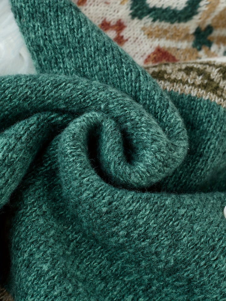 Fiona | Patterned Button-Front Cardigan