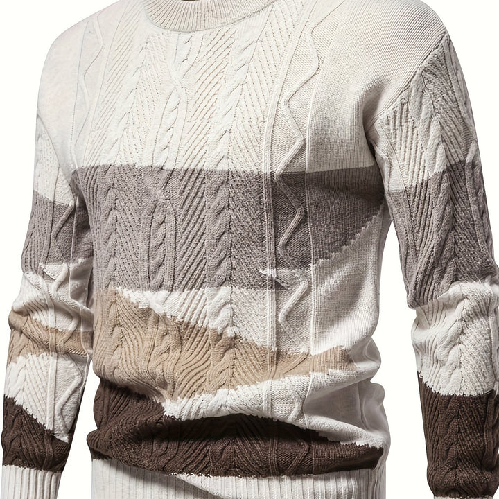 Ellis | Textured Colour-Block Sweater
