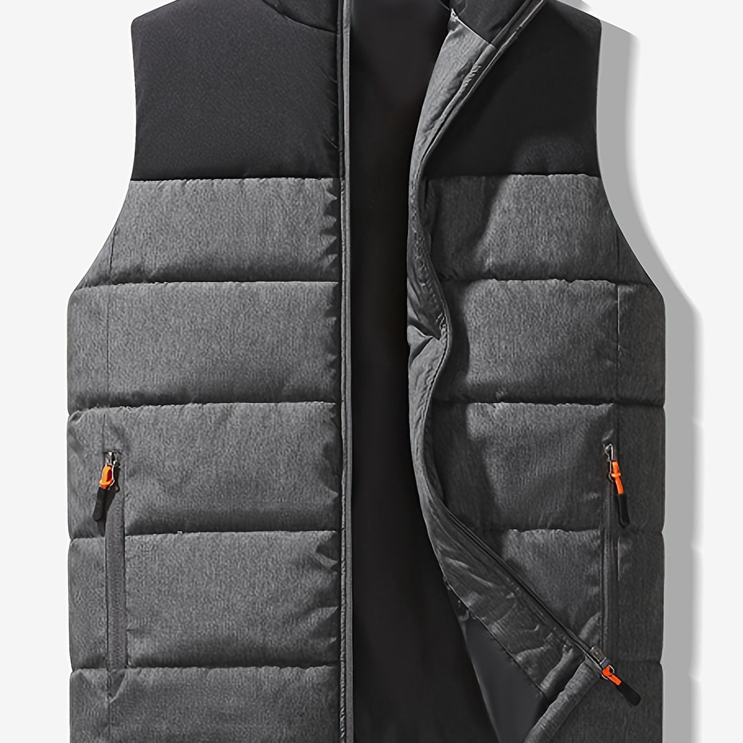 Damian | Quilted Stand-Collar Vest