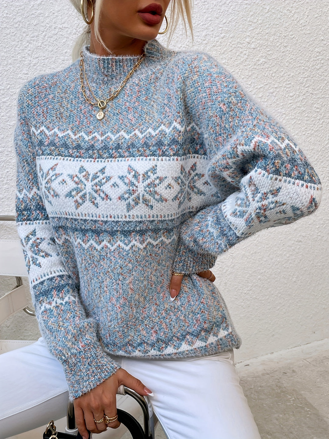 Heather | Cosy Snowflake Sweater