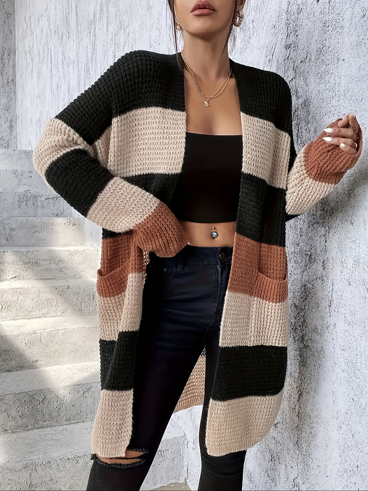 Bronwyn | Colour-Block Longline Cardigan