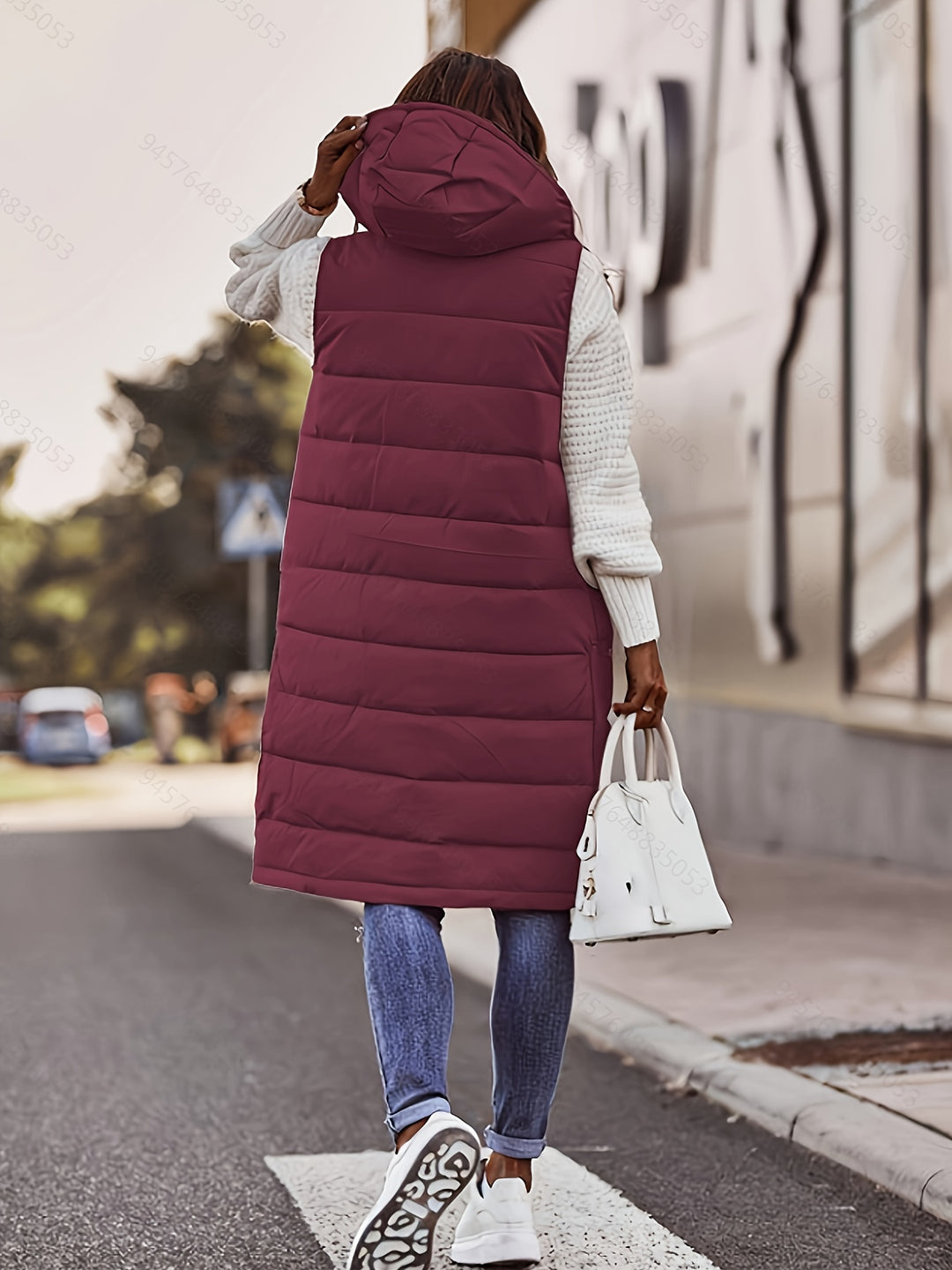 Flora | Longline Hooded Padded Gilet