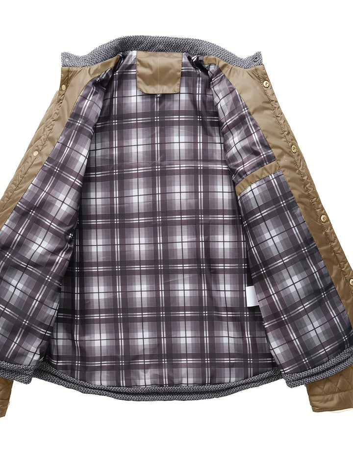 Nigel | Textured Quilted Stand-Collar Jacket
