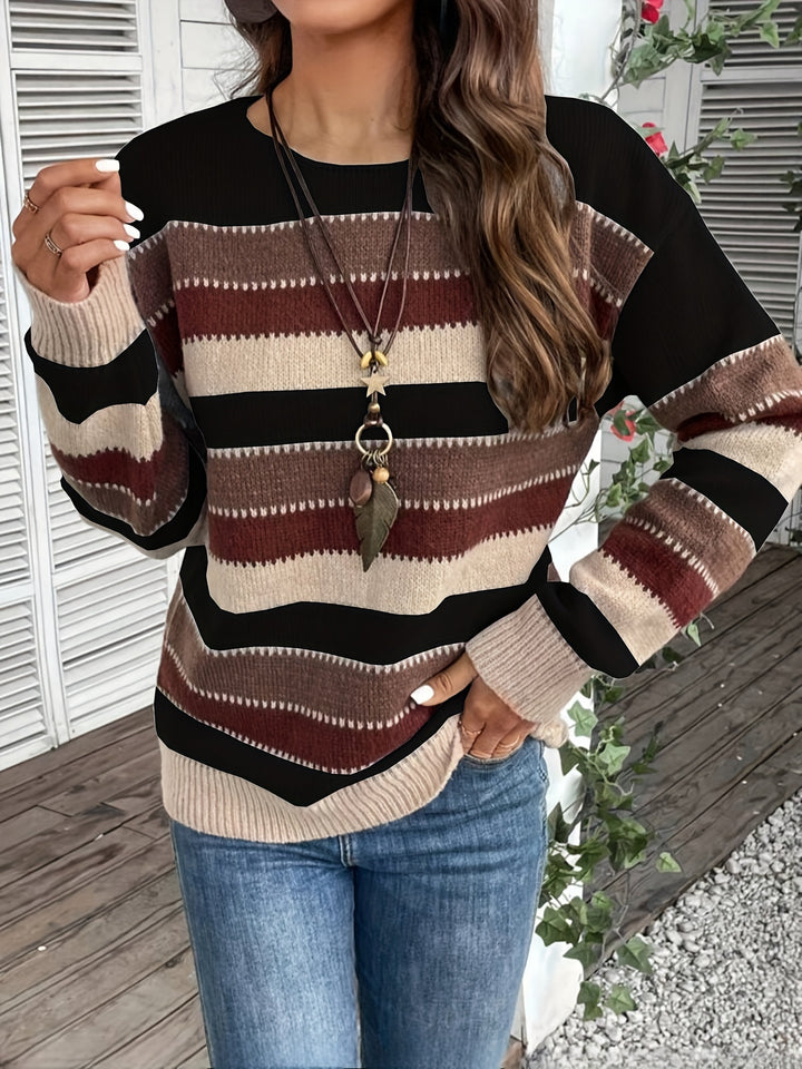 Delphine | Striped Round-Neck Sweater