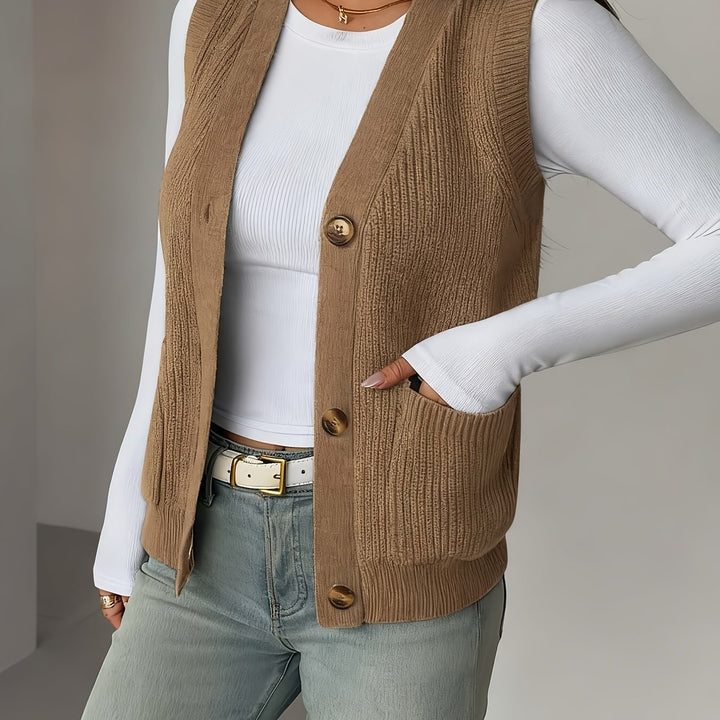 Miranda | Button-Front Knit Vest