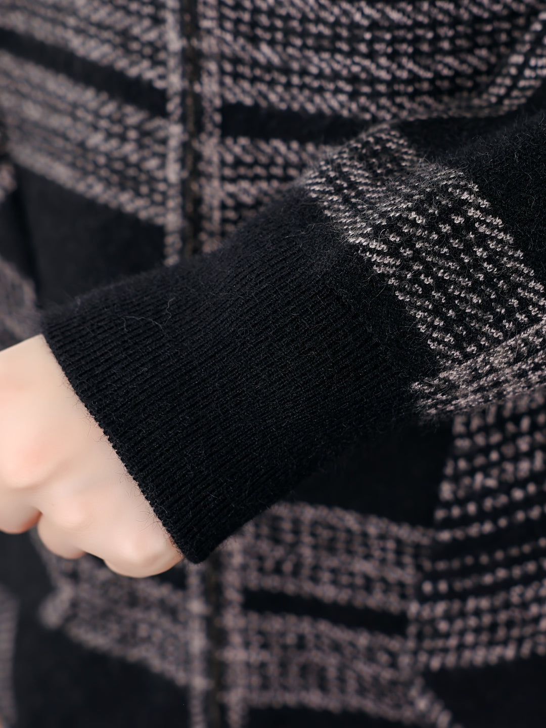Delaney | Checked Hooded Zip-Up Jacket